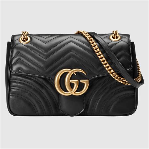 black gucci bag women|gg marmont medium shoulder bag.